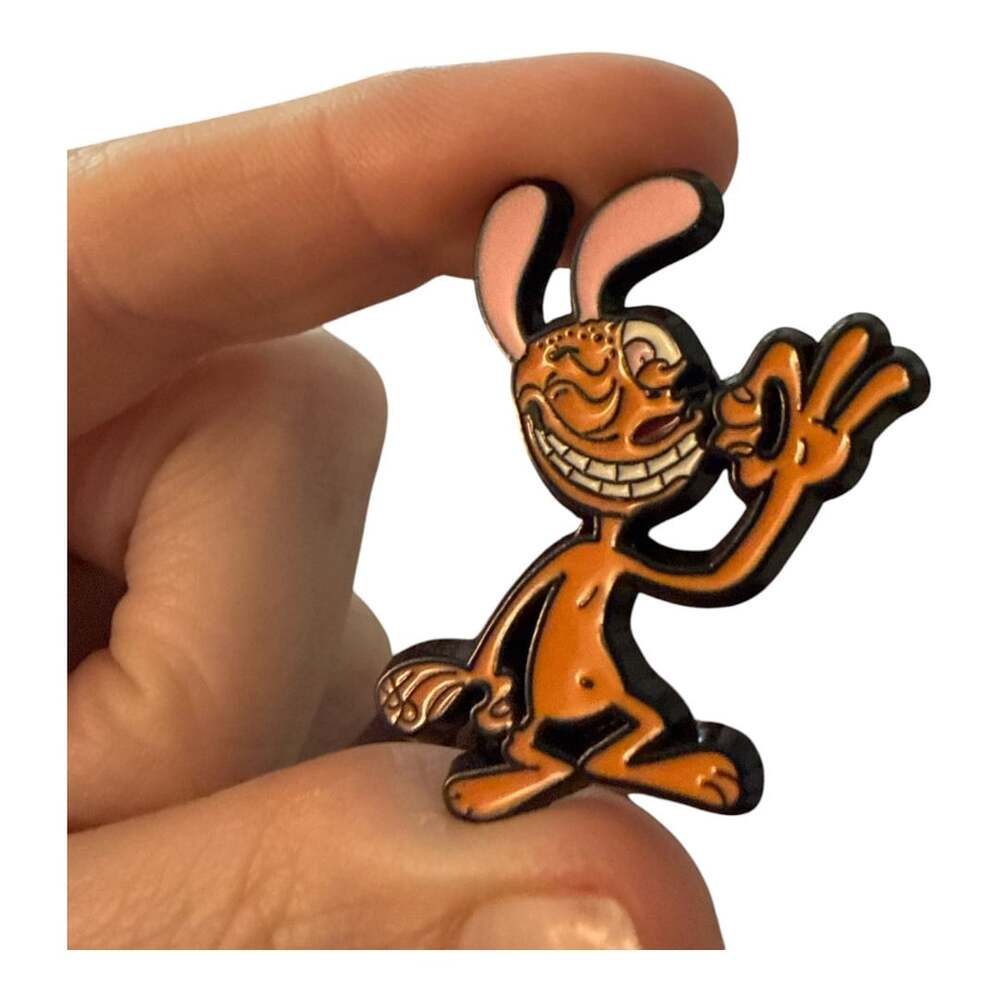 90’s cartoons Ren & Stimpy Show Ren Höek A-Okay Enamel Lapel Pin